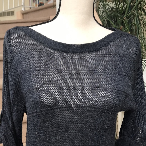 Armani Exchange grey silk/cotton blend tunic/sweater - Picture 3 of 8